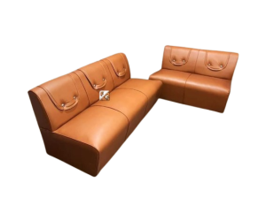 Apple Sofa - 5 Seat - Brown Colour Leather